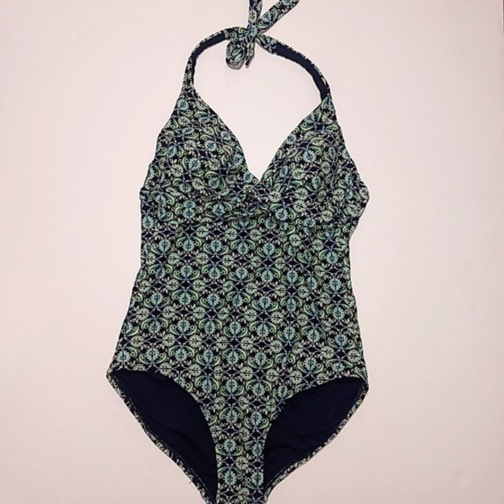 Merona Paisley Print One Piece Swimsuit Size Medium